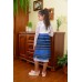 Embroidered Skirt+Underskirt+Belt for little girl "Blue Carpathians New"
